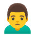 🙍‍♂️ man frowning display on Google